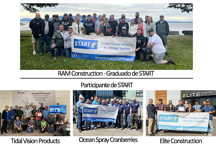 izquierda, RAM Construction, Arriba a la derecha, Ocean Spray Cranberries, Abajo a la izquierda, Tidal Vision Products, Abajo a la derecha, Elite Construction & Development